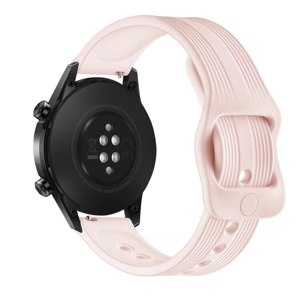Ремешок силиконовый для Huawei GT 2 42 мм браслет Garmin vivoactive Amazift Bip band Amazfit GTR smart Galaxy Active 20
