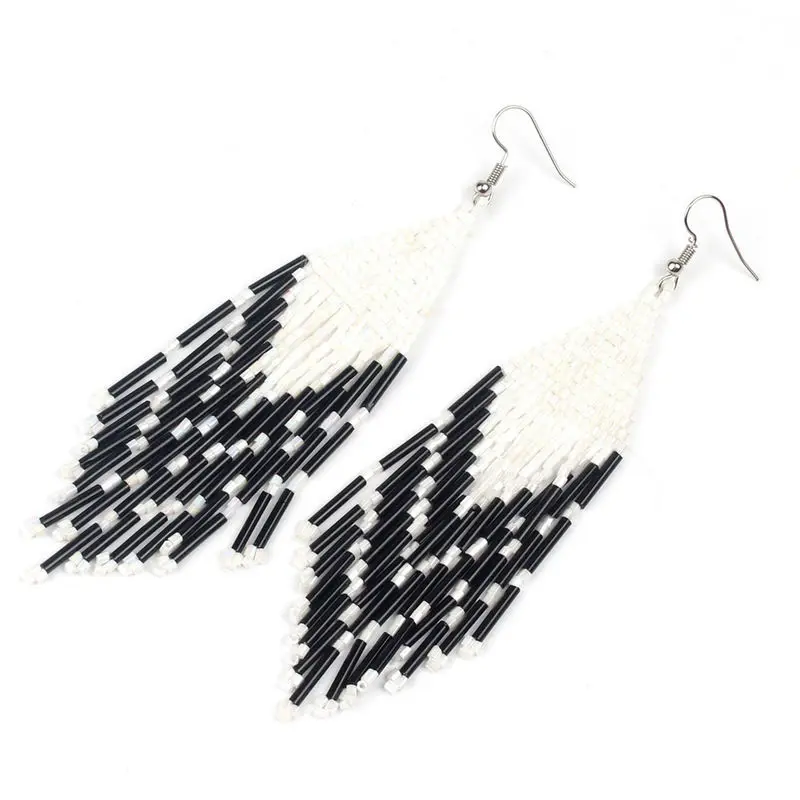Женские Геометрические висячие серьги SHINUSBOHO с кисточками модные длинные