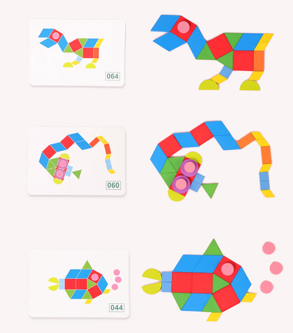 Магнитная 3D Головоломка Tangram игры Монтессори обучения Обучающие Рисование настольные игры игрушка подарок для детей мозги Tease