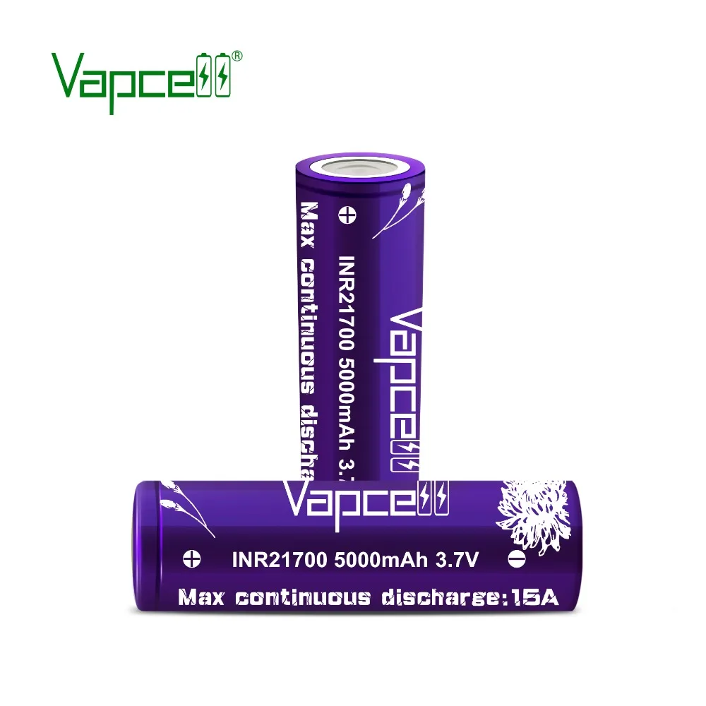 Vapcell rewrap tesla 21700 5000mAh 15A положительный электрод утопленный литий-ионный аккумулятор