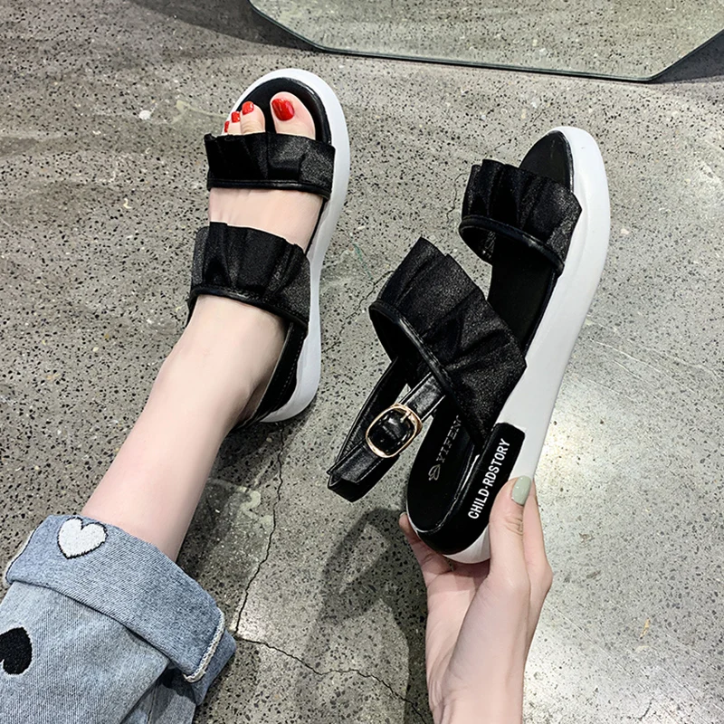 

Clear Heels Beige Heeled Sandals Female Shoe 2021 Summer Black Girls Clogs New Comfort Low Fashion Beach PU Basic Rome Scandals