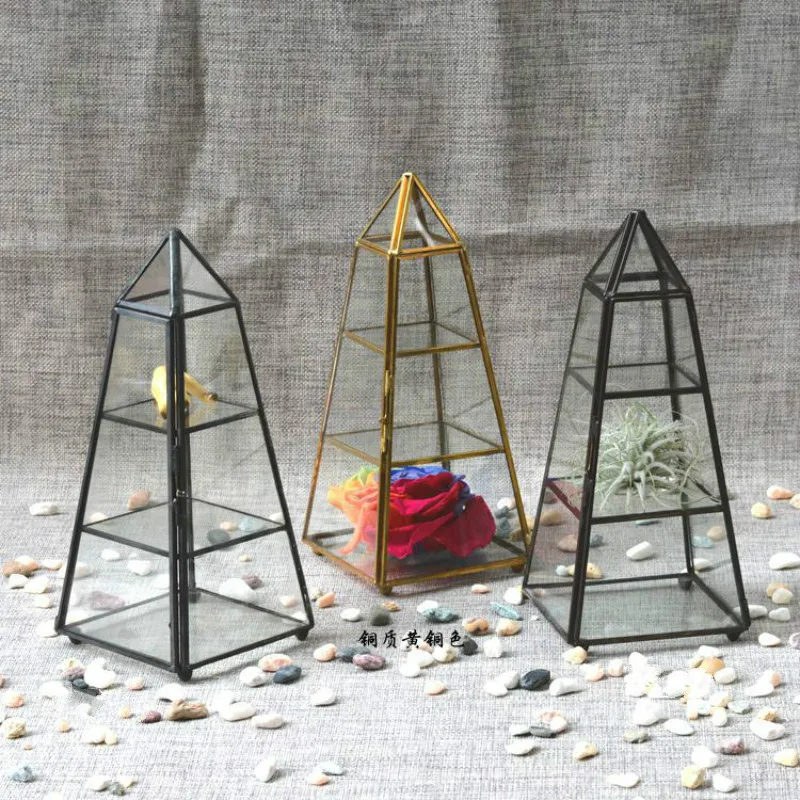 Стеклянная шкатулка для ювелирных изделий Европейский стеллаж хранения ретро