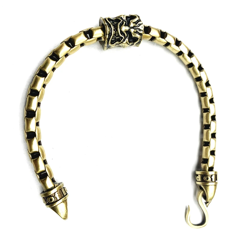 Браслет-цепочка латунный в готическом стиле для мужчин и женщин | Украшения