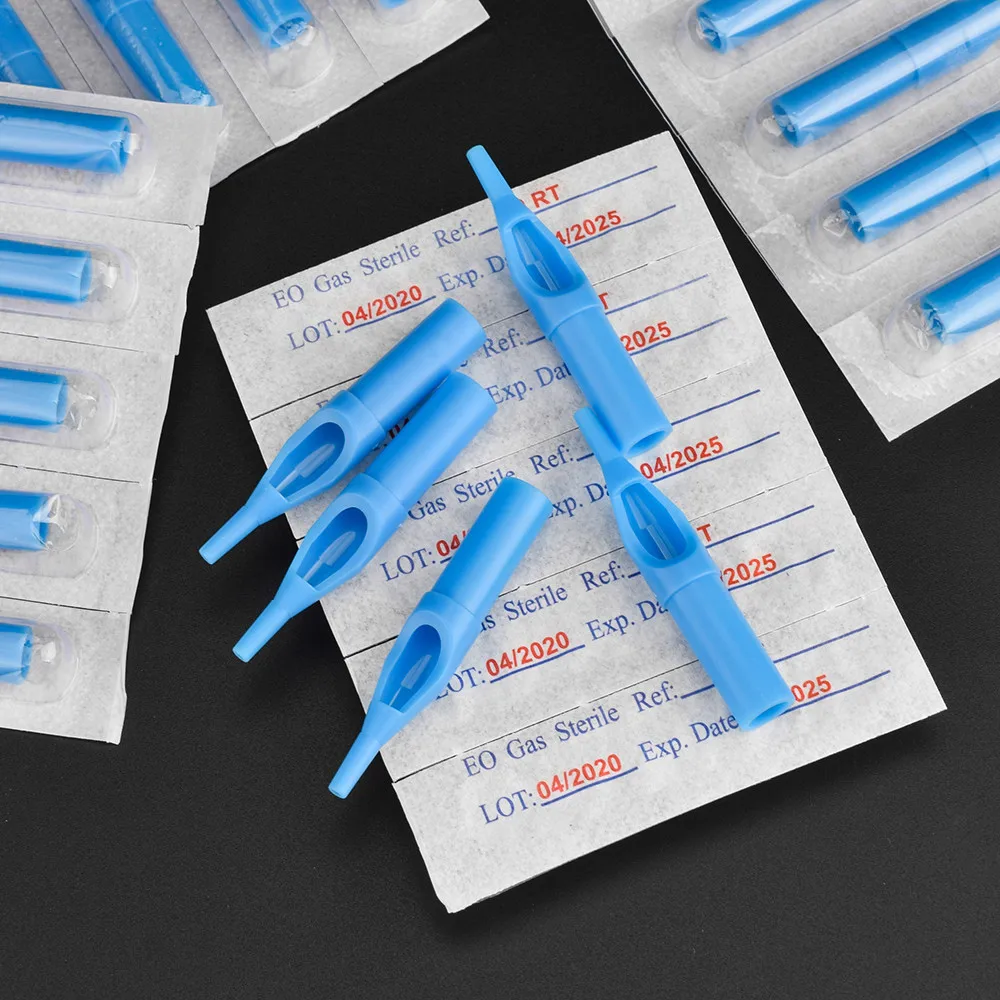 Высокое качество 50 шт. 9RT насадки для тату синие наконечники набор отдельные