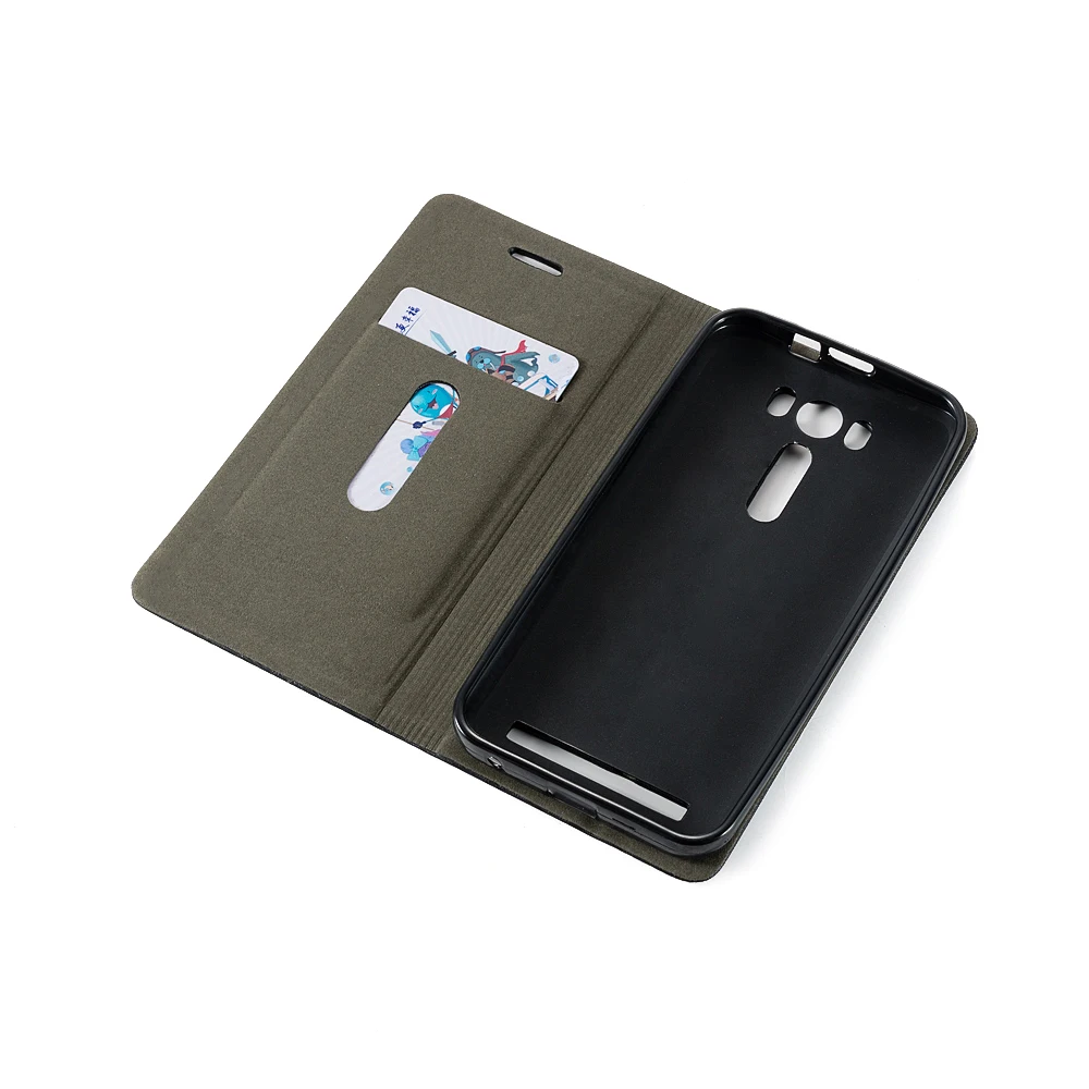 Из искусственной кожи чехол для Asus Zenfone 2 Laser ZE500KL Книга чехол для Asus Zenfone 2 Laser ZE550KL флип чехол Мягкий силиконовый чехол на заднюю панель