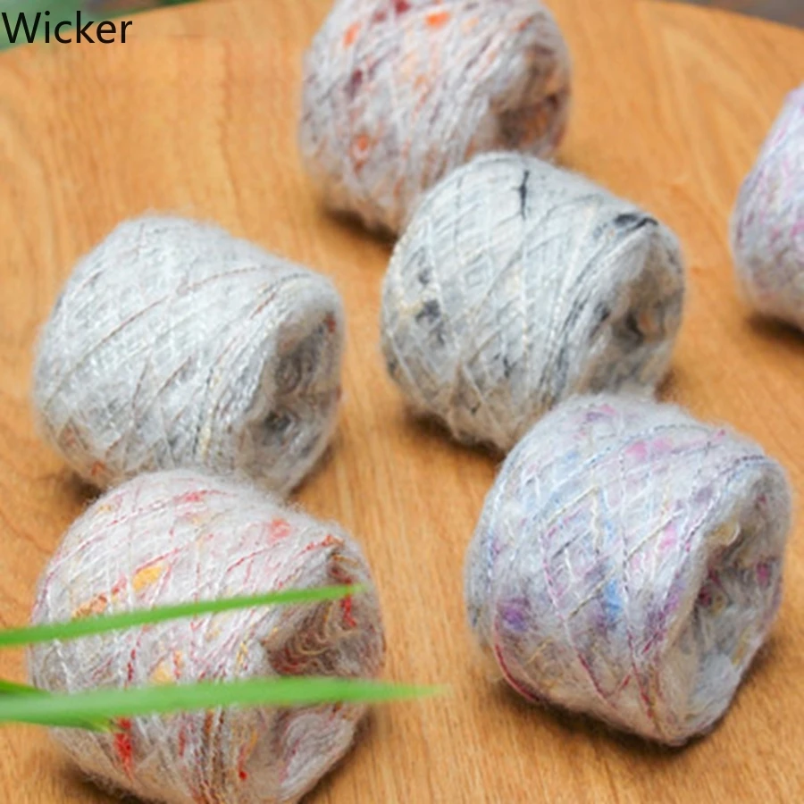 50 г разноцветная пушистая плюшевая смешанная пряжа Антистатическая тонкая