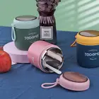 Мини-термоконтейнер для ланча, пищевой контейнер с ложкой, Вакуумная чашка из нержавеющей стали, изолированный Ланч-бокс, настраиваемая изоляционная чашка для супа