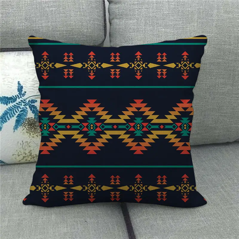 Pillowcase tribal ethnic india cushion cover gometric linen/cotton sofa throw pillow decorative pillows | Дом и сад