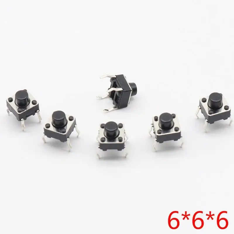 

50 шт./лот 6x6x6 мм 4PIN G91 Тактильные Такт кнопочный микро переключатель прямой самосброс DIP Top Медь Бесплатная доставка