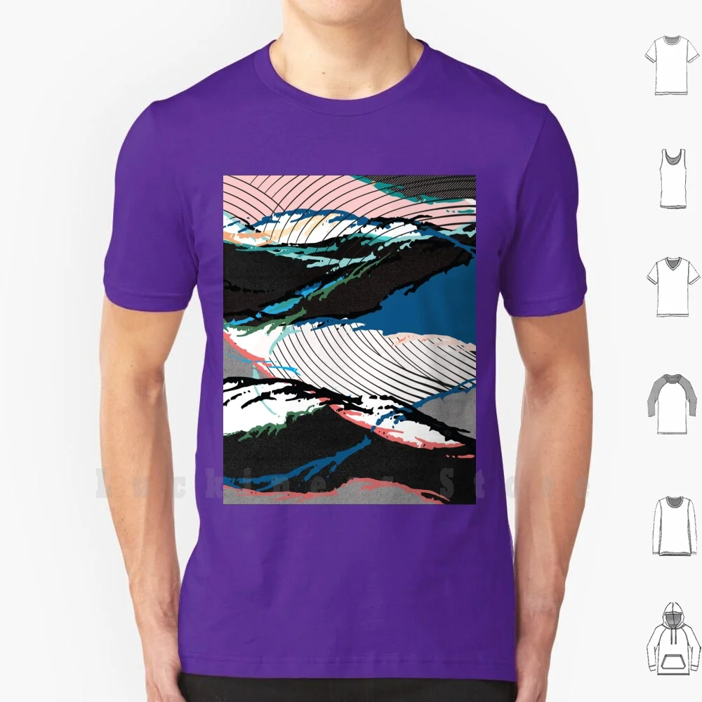 ※ Лагуна волны Футболка мужская хлопок S - 6xl морской океан горы пейзаж природа