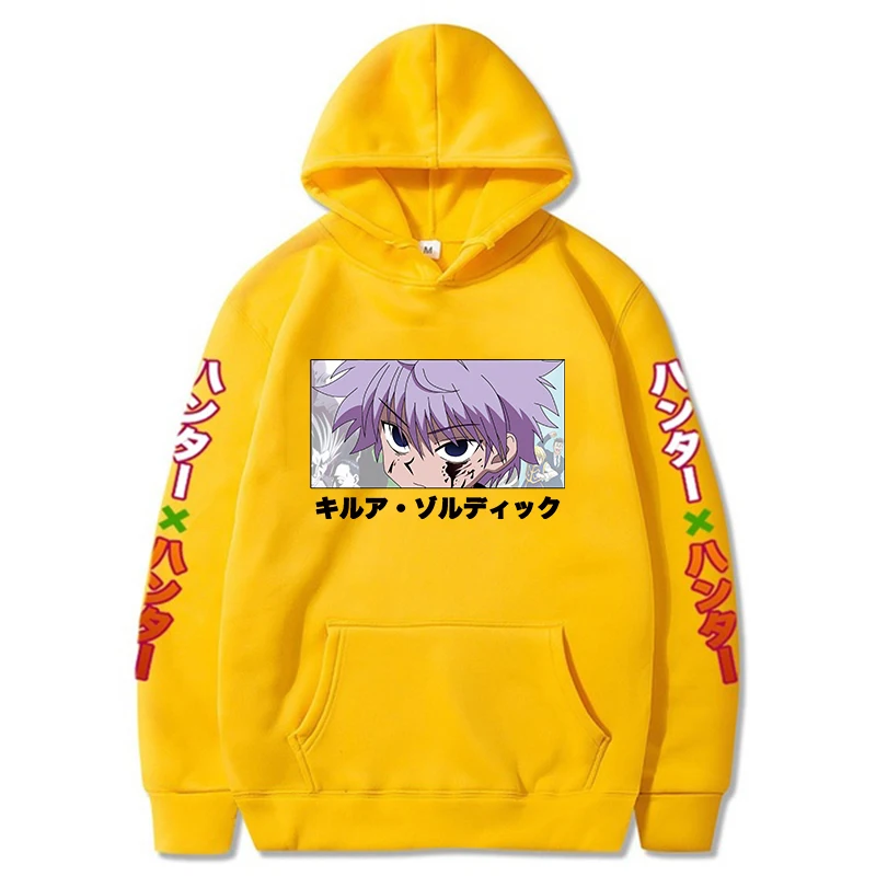 

Harajuku Fashion Anime Hoodie Japanese Hunter X Hunter Long-sleeved Hoody Harajuku Homme Fleece Clothes Streetwear Hooded Tops