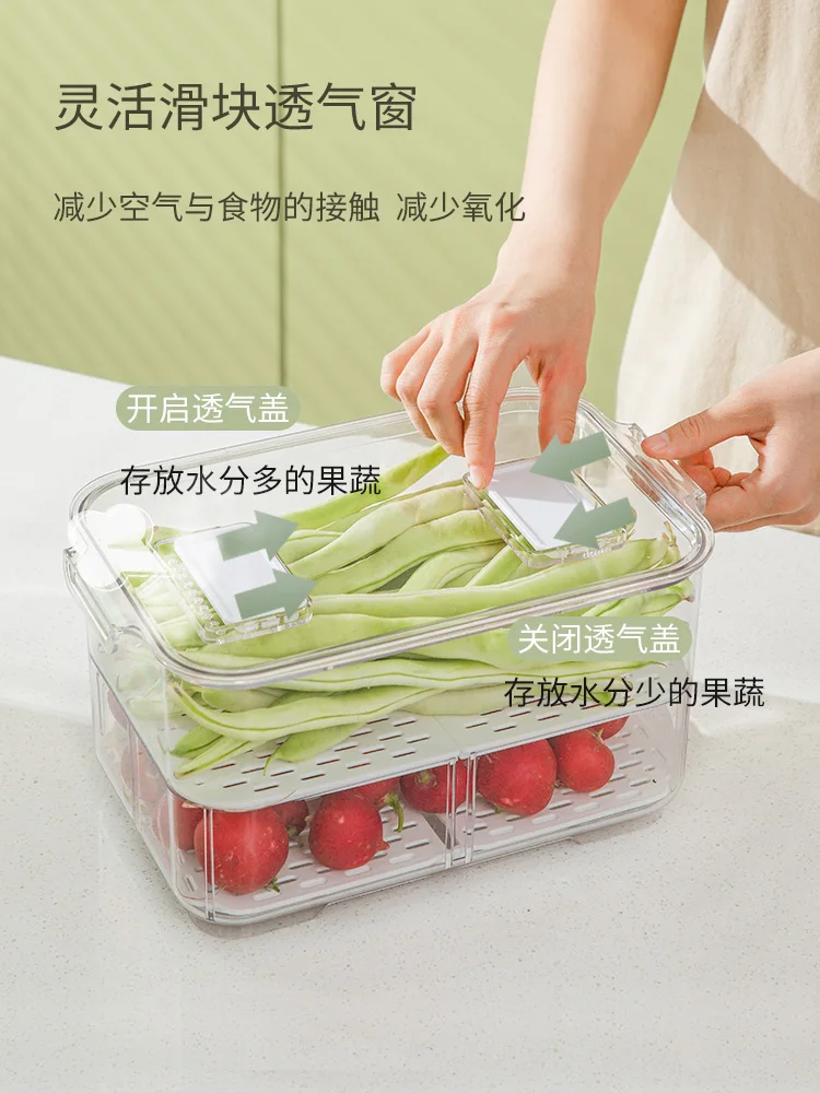 

Refrigerator Storage Box Drawer Kitchen Food Fruits and Vegetables Eggs Fast Food Preservation Freeze Storage Storage Box