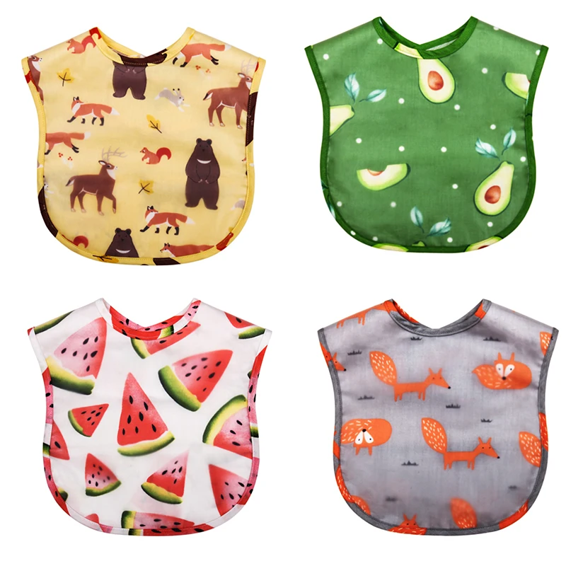 

2021New Baby Waterproof EVA Bibs Newborn Cartoon Printing Light Saliva Towel Scarf Infant Burp Cloths Feeding Apron Baby Bibs