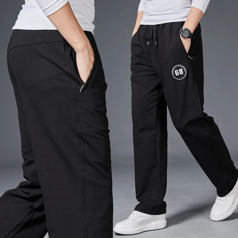 

2020 Men's Sports Running Pants Joggers Loose Straight Cylinder Fashion Trousers Gym Workout Jogging Pants Plus size M-5XL