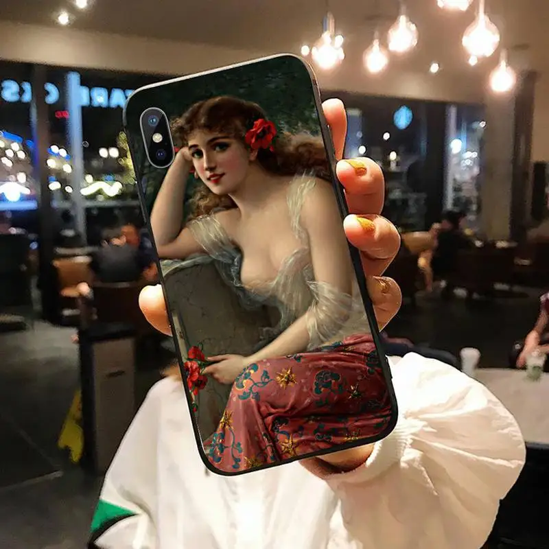 

Girl Paintings in the Renaissance Phone Case for iPhone 11 12 pro XS MAX 8 7 6 6S Plus X 5S SE 2020 XR