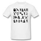 Спортивный коллаж EssentialAnime, одежда для бодибилдинга, тренировок мышц в тренажерном зале, Кроссфит, 100% хлопок, Мужская футболка