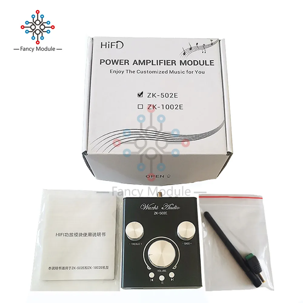 ZK 1002E 502E 2*50W 100Wx2 Bluetooth 9. 0 TPA3116 двухканальный Φ высокий и Низкий Бас