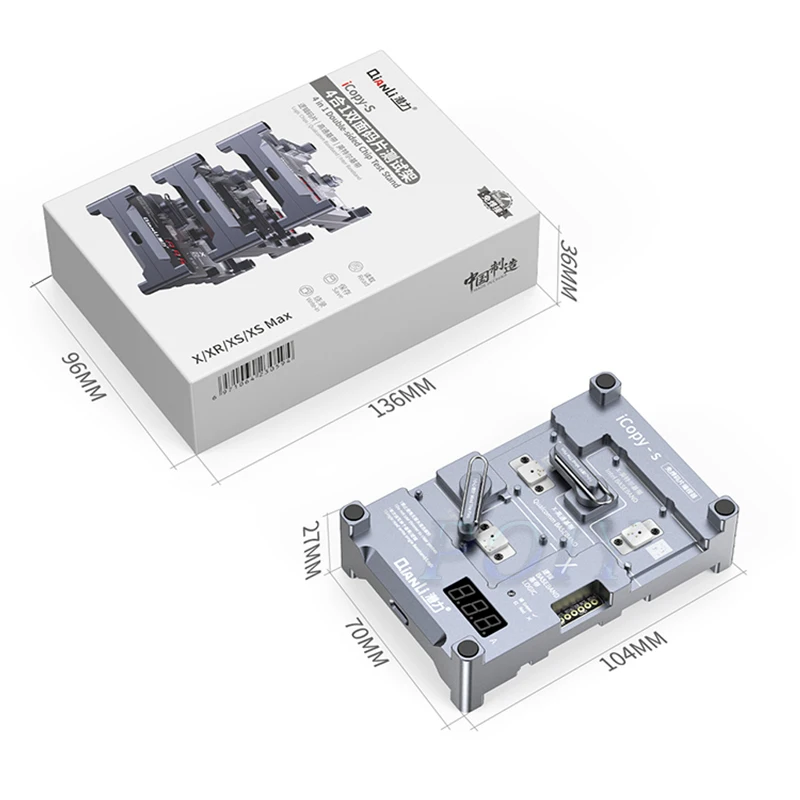 Qianli icopy-s 4in1 double-sided chip test stand for iphone6-XSMax baseband logic read-write free solder Programming Tools | Инструменты