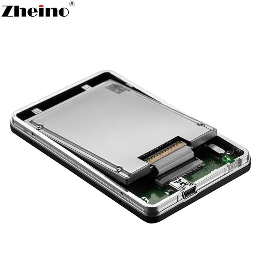 Zheino 1,8 дюйма USB2.0 к ZIF Мобильный HDD box HDD/SSD Внешний корпус чехол для 40PIN ZIF CE 5 мм 8 мм жесткий диск USB2.0