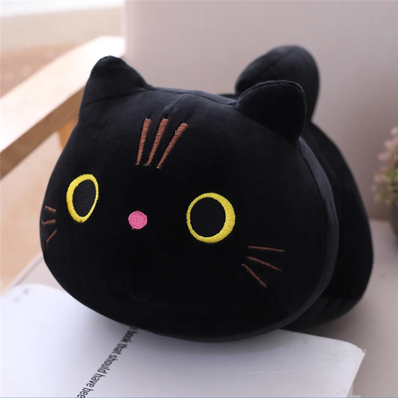 Мягкая плюшевая игрушка с рисунком кота, детская игрушка, диванная подушка, пуховая хлопковая мягкая игрушка, подарок, детская комната, украшение