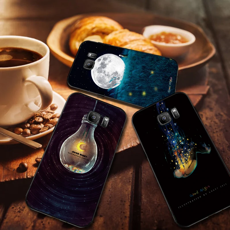 Роскошный черный чехол для samsung A3 4 5 6 plus A8 9 A10 A20 30 A40 50 A60 A70 2017 M40 J6 Крышка мечта