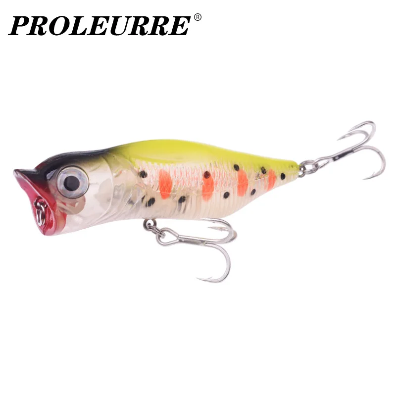 

1PCS Top Water Fishing Lures 9cm/17g Big Popper Bait Artificial Plastic Hard Bait Wobblers Fishing Tackle With 6# Treble Hooks