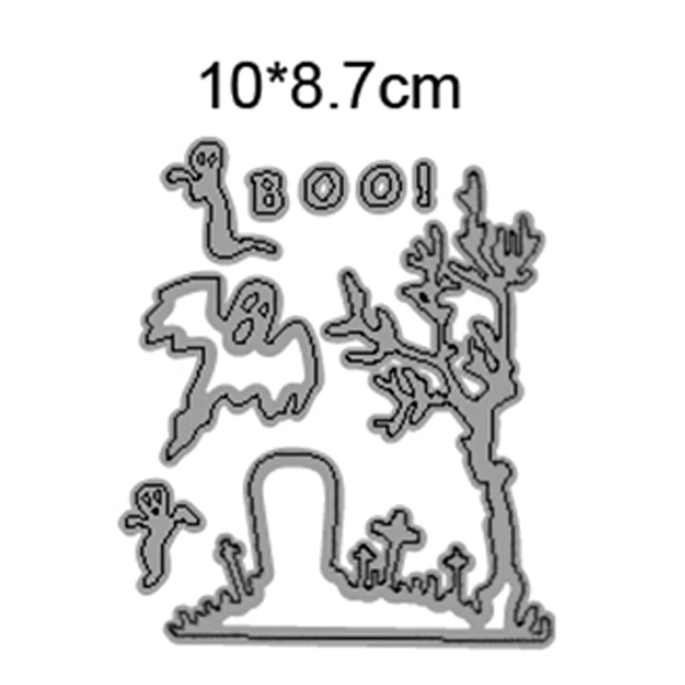

Ghost cemetery alphabet Halloween 2021 metal cutting diy photo album scrapbook card making embossing template decoration mold