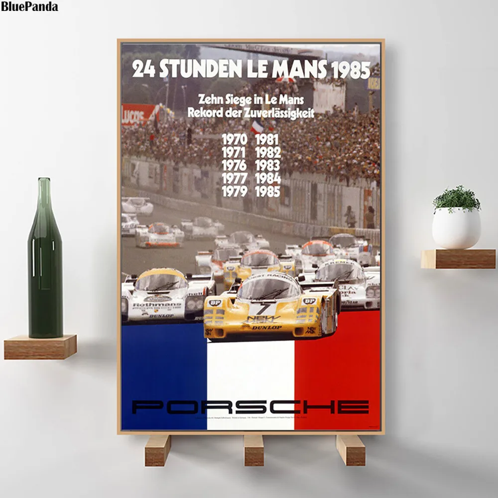 Гоночная сцена 50 лет юбилей Evolution Edition постер для автомобиля живопись на холсте