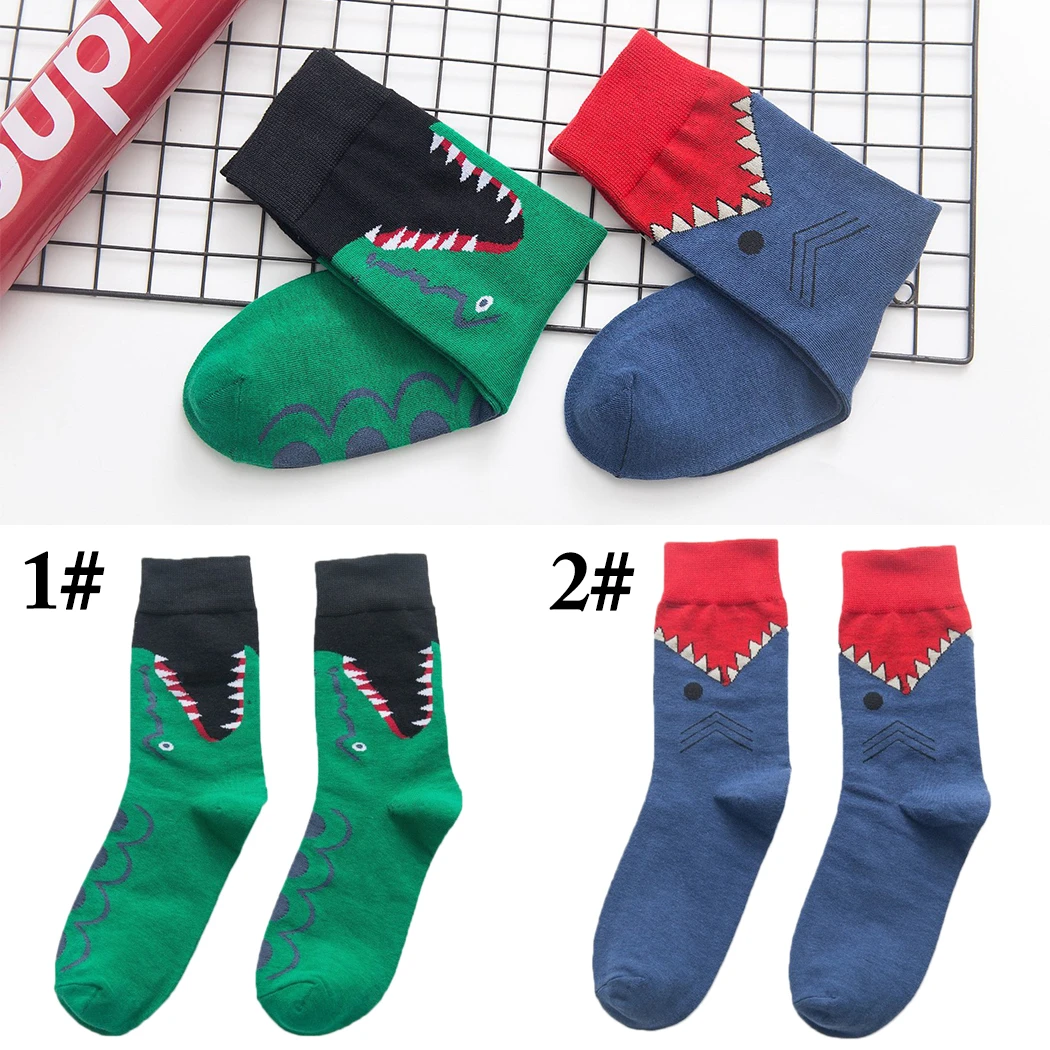 Повседневные Дышащие мужские носки Модные Винтажные высокие с принтом крокодила