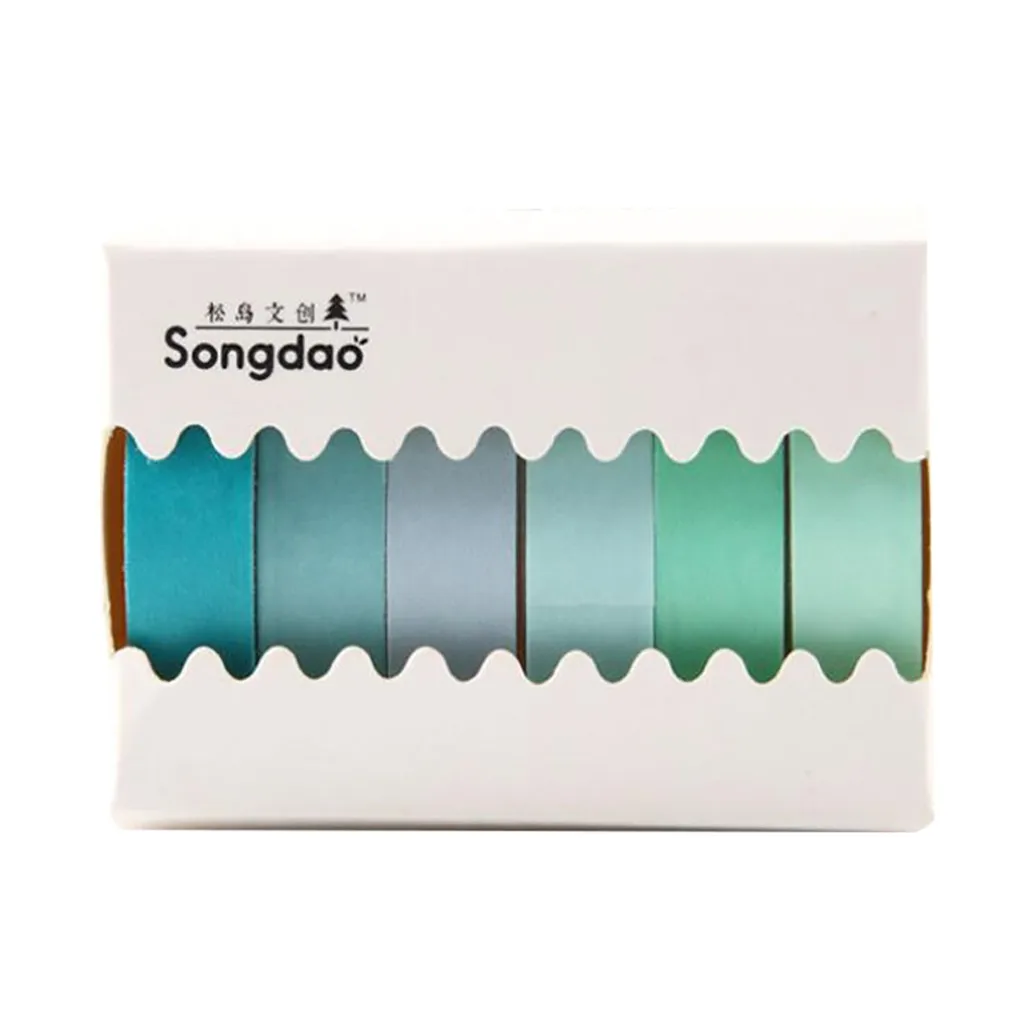 Чистый цвет tearable лента практичное Украшение DIY бумажная наклейка для