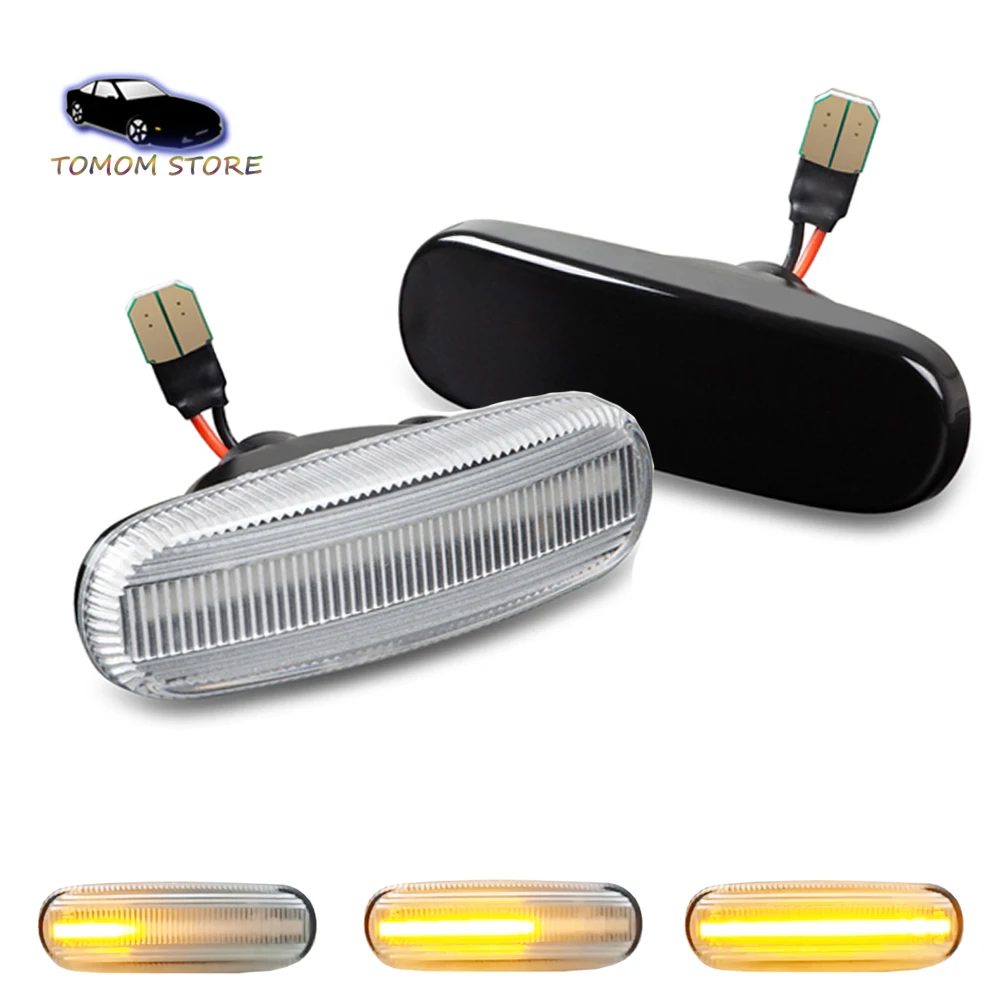 

LED Dynamic Amber LED Side Marker Turn Signal Light for Fiat Panda Van 169 Punto EVO 199 Doblo Fiorino Idea Linea Multipla Qubo