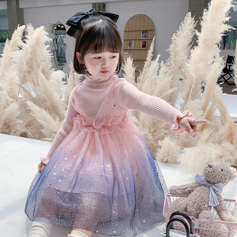 

Girl Dress Party Evening Gown Cotton 2022 In Stock Spring Autumn Cotton Flower Girl Dress Vestido Robe Fille Ball Gown Kids Baby
