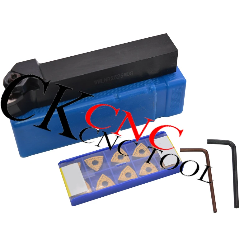 

MWLNR2020K08 CNC external turning tool bar 95 degrees and cWNMG080408- ​​PM WNMG432-PM YBC251 CNC lathe turning tool inserts
