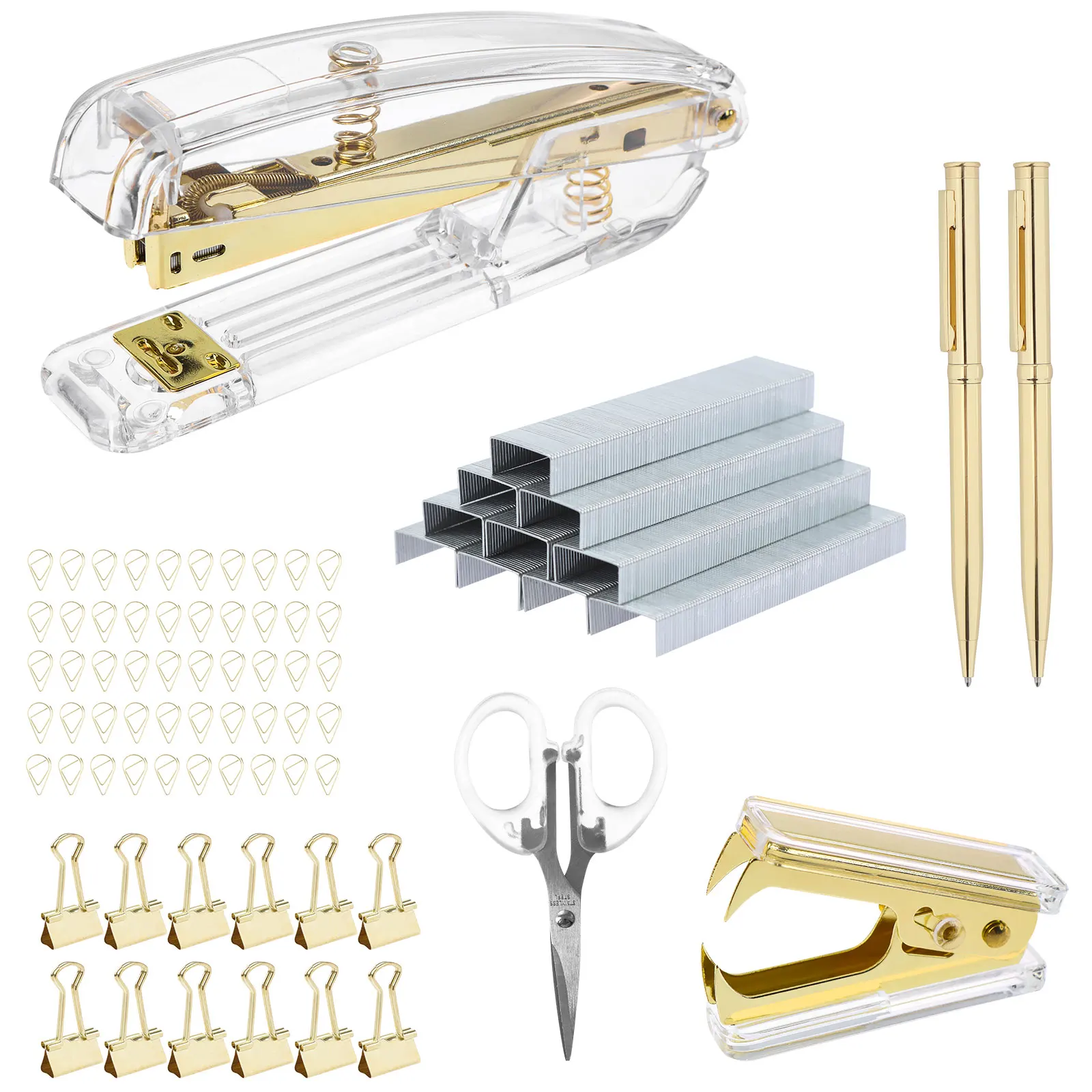 

2066 Pieces Acrylic Stapler Set Desktop Stapler Kit for Home Office School