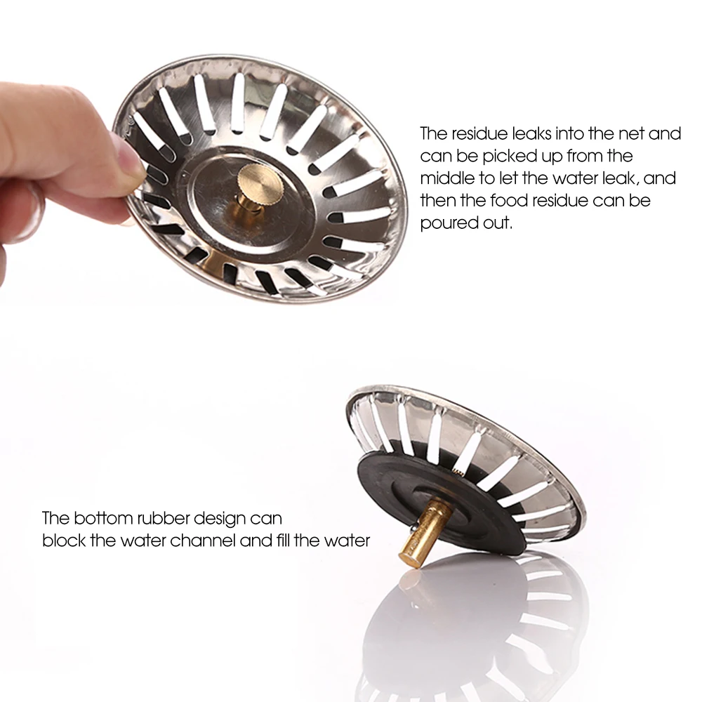Ситечко для кухонной раковины отверстие сливной фильтр ловушка металлическое