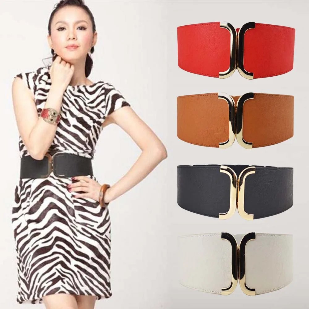 

Fashion Women Elastic Belts Female Brief Wide Belt Decoration Elastic Cummerbund Strap Dress Accessories Wide Waistband Cintos