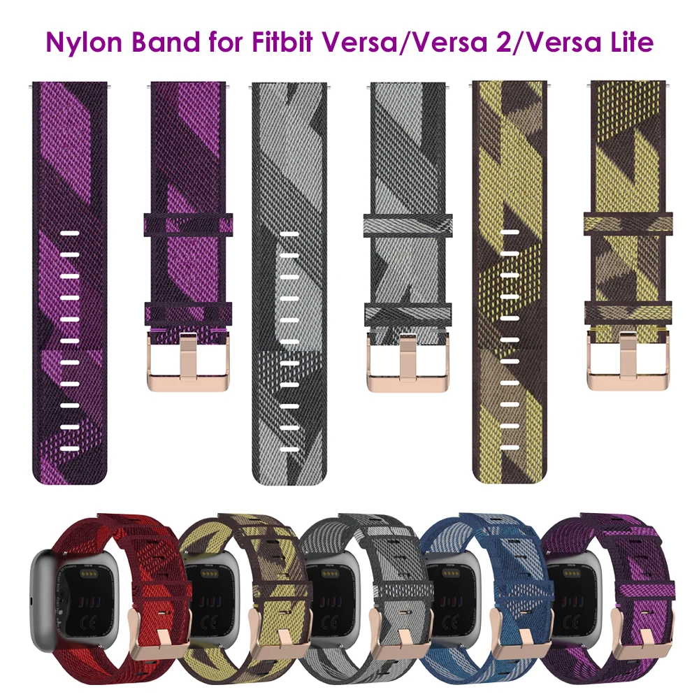 

Woven Fabric Strap for Fitbit Versa 2 Nylon Wristband for Fitbit Versa Lite Bands Replacement Accessories Watchband Women Men
