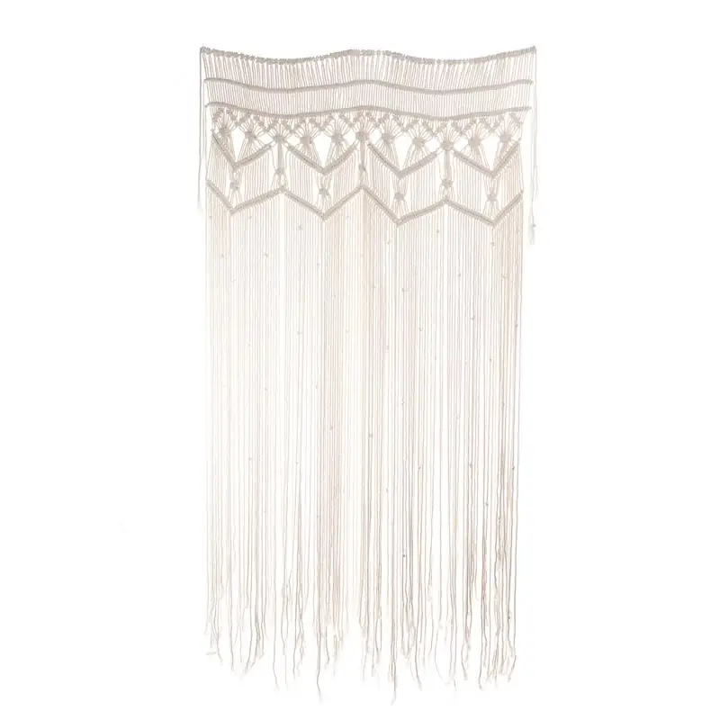 

Гобелен из макраме 90x180 см, настенная подвесная занавеска, гобелен, хлопковая веревка ручной работы, одеяло для окна, фон для фотографий, Наст...