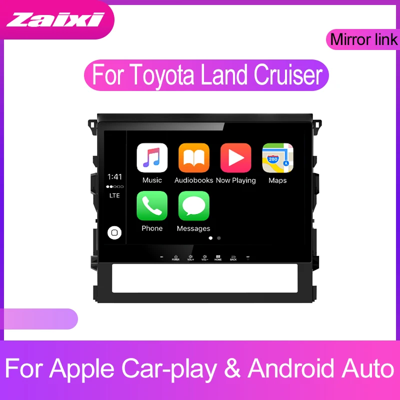 Автомобильный мультимедийный плеер ZaiXi для Toyota Land Cruiser 2016 ~ 2019 Android GPS Wi-Fi