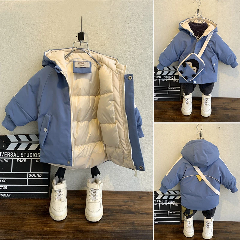 Новые модные осенне-зимние куртки для детей в возрасте От 1 до 9 лет ветрозащитные