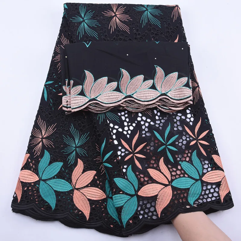 Черная швейцарская вуаль кружевная ткань в швейцарском стиле 2020 африканская