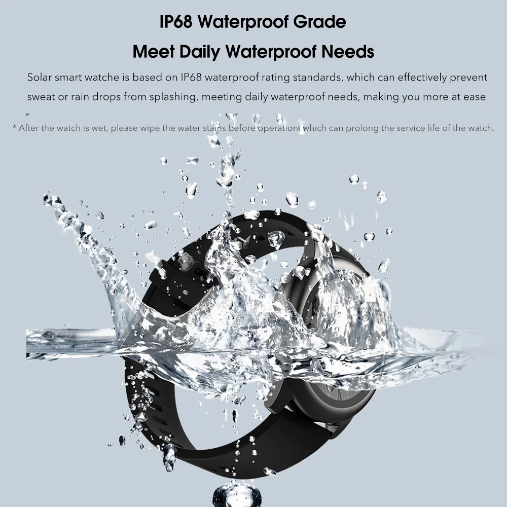 Солнечные Смарт-часы Haylou Solar LS05 RU 1 28 дюймовый TFT экран Fit App Металлический корпус