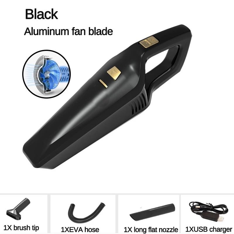 

120W 12V Car Vacuum Cleaner Portable Handheld Cordless USB 4000KPA Super Suction Wet/Dry Vaccum Cleaner for Car Home Pet Hair
