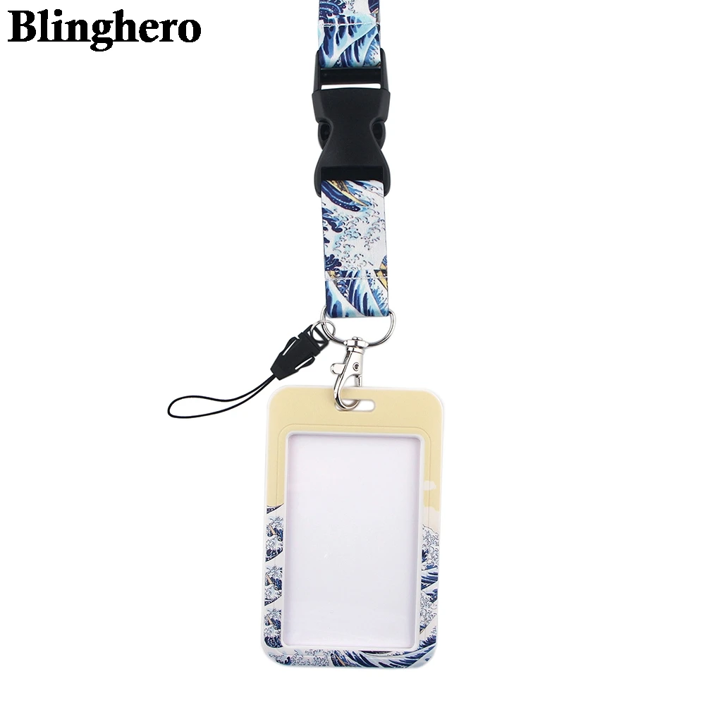 Ремешок на шею CB342 с волнами ремешок для рисования маслом автобуса удостоверения