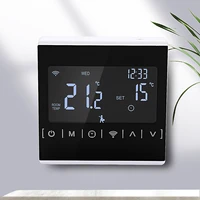 newly upgraded full touch screen temperature controller temperature regulator black backlit electric heating room thermostat