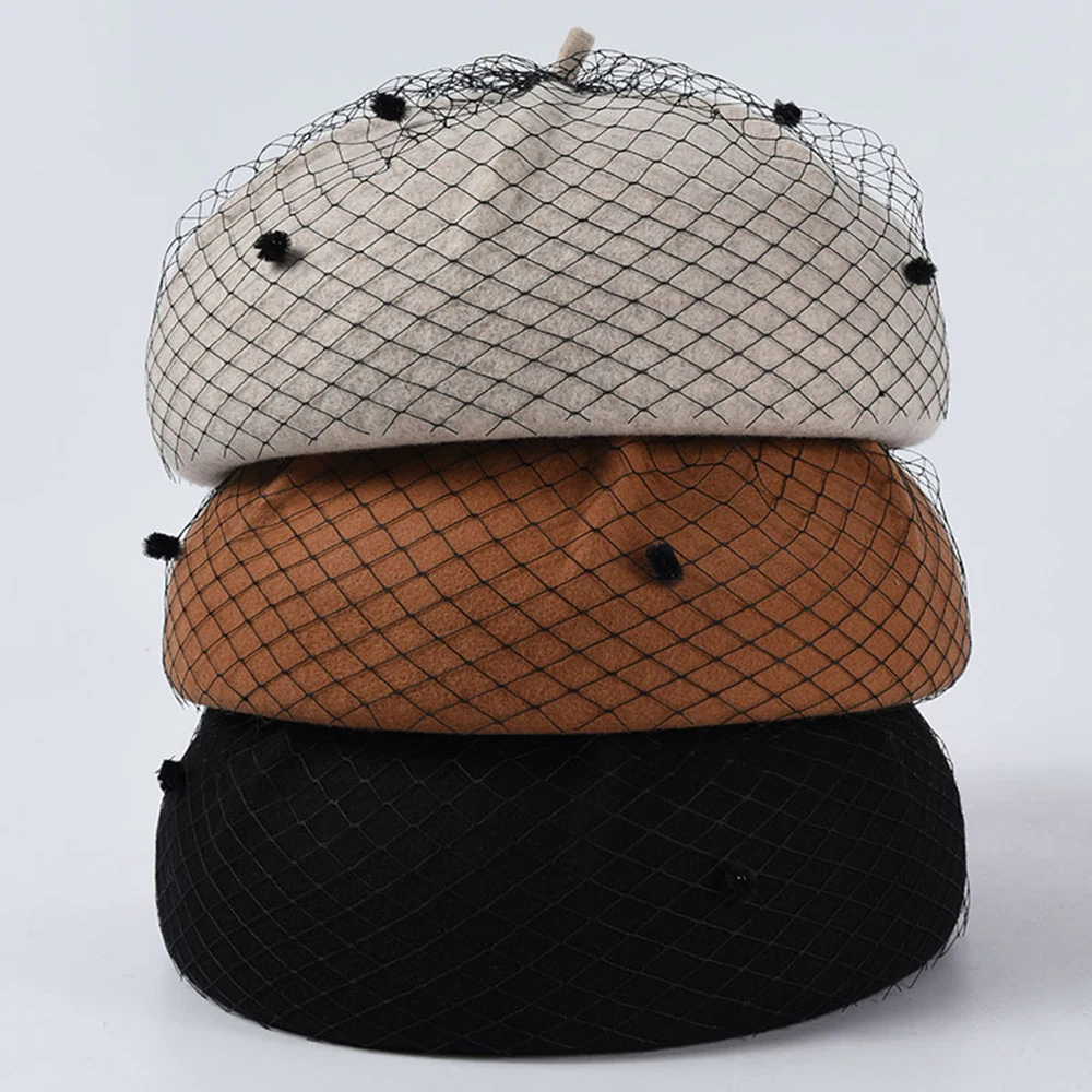 Французский элегантный головной убор одноцветная шапка художника для женщин