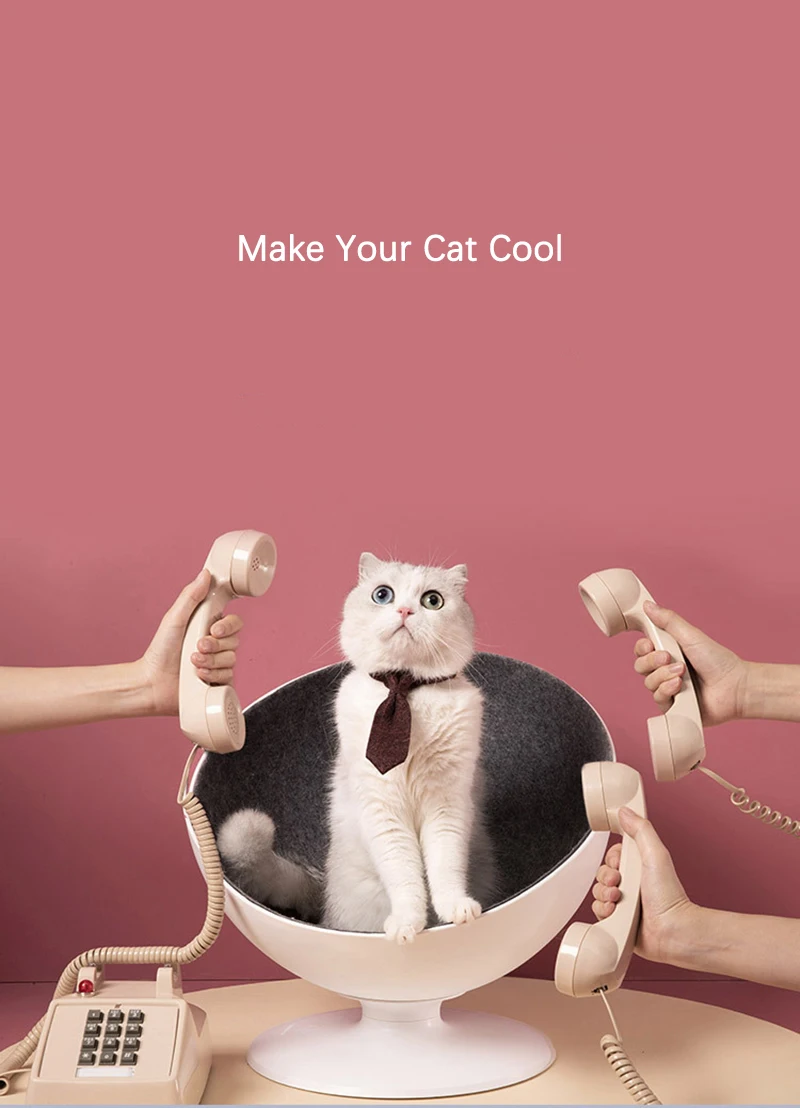 

t Cat Bed Comfortable Deep Sleep Cat Boss Beautiful Cats Nest Four Seasons 360 Degree Uniform Rotation Pets Supplies
