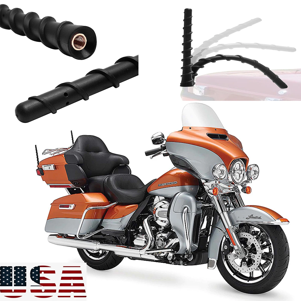 ARMSKY три размера пара 4/5.5/6.5/8 дюймов для Harley антенны мотоцикла радио антенна
