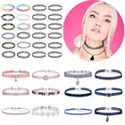 ZEMO 6 шт.12 шт. Цветочная сетка колье набор для женщин и девочек тянущийся эластичный татуировка хной красочная ткань воротник ожерелье вечерние нее