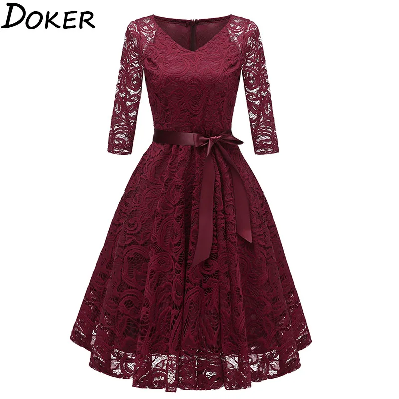 Новинка 2020 элегантное кружевное вечернее платье женское с v образным вырезом